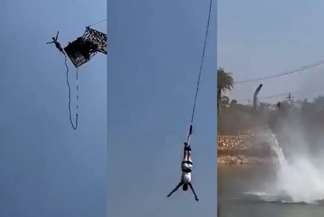 Strašná tragédia! Mužovi sa počas bungee junpingu roztrhlo lano, zrútil sa do jazierka z výšky niekoľkých metrov (VIDEO)