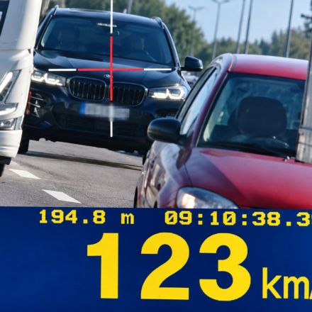 Dialnicny radar BMW pri 123 km h