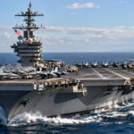 Modern Aircraft Carrier at Sea