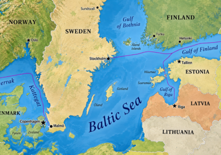 Politicka mapa Baltskeho mora a okolia